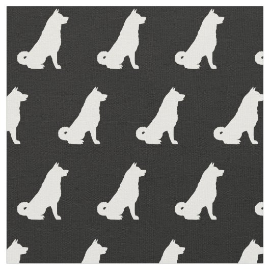 秋田犬のシルエットペット ファブリック (クローズアップ)