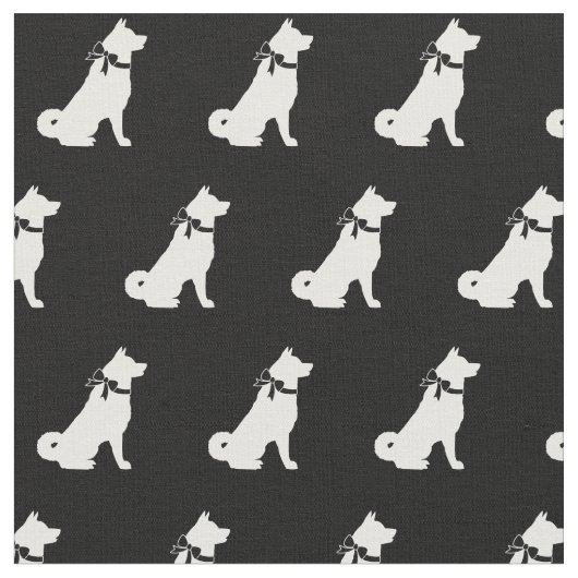 秋田犬のシルエットペット ファブリック (クローズアップ)