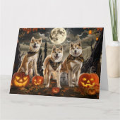 秋田犬のハロウィンスポーキー カード (正面)
