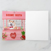 秋田犬のバレンタインデーキッシングブース カード (内部)
