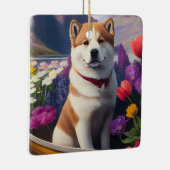 秋田犬のパドル – 絶景の冒険|過去記事 セラミックオーナメント (右)