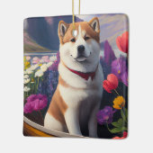 秋田犬のパドル – 絶景の冒険|過去記事 セラミックオーナメント (左)