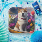 秋田犬のパドル – 絶景の冒険|過去記事 ペーパープレート (パーティー)