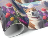 秋田犬のパドル – 絶景の冒険|過去記事 ラッピングペーパー (ロールコーナー)