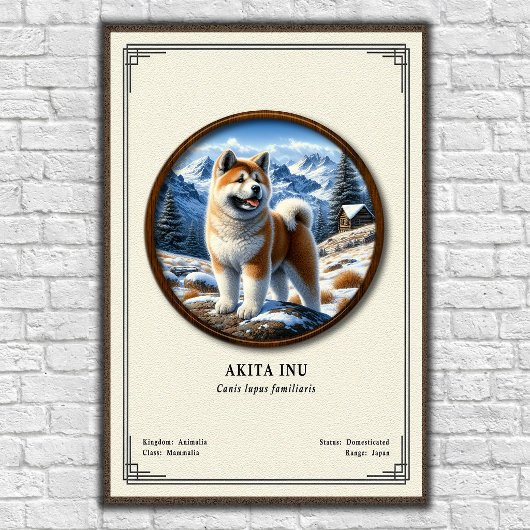 秋田犬の動物学シリーズ ポスター