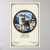 秋田犬の動物学シリーズ ポスター (正面)