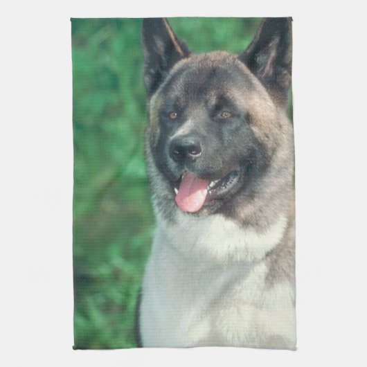 秋田犬の台所タオル キッチンタオル (縦)
