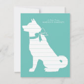 秋田犬の子犬 サンキューカード (正面)