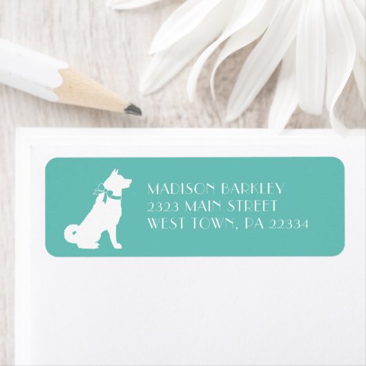 秋田犬の子犬 ラベル (インサイチュ)