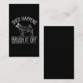 秋田犬の毛髪で毛を払う動物愛好家 名刺 (正面/裏面)