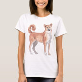秋田犬の水彩画絵画展 Tシャツ (正面)