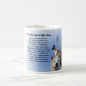 秋田犬の父の詩のマグ コーヒーマグカップ (中央)