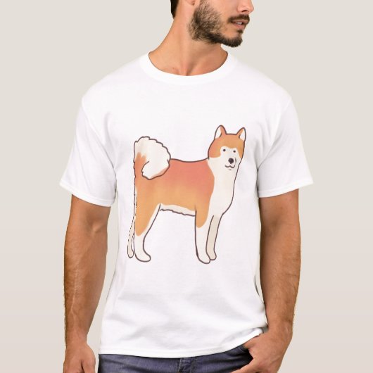 秋田犬の魔法 Tシャツ (正面)