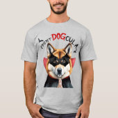 秋田犬カウントDOGculaおもしろい犬恋人ハロウィーン Tシャツ (正面)