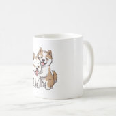 秋田犬クラシックTシャツ コーヒーマグカップ (正面右)