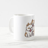 秋田犬クラシックTシャツ コーヒーマグカップ (正面左)