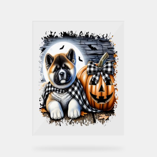 秋田犬ハロウィーン広場 アクリルサイン (正面)