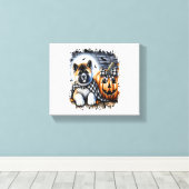 秋田犬ハロウィーン広場 キャンバスプリント (インサイチュ (ウッドフロア))