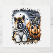 秋田犬ハロウィーン広場 スパークリングワインラベル (シングルラベル)