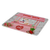 秋田犬バレンタインデーキスをするス カッティングボード (角)