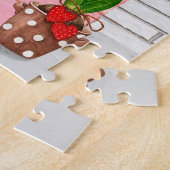 秋田犬バレンタインデーキスをするス ジグソーパズル (側面)