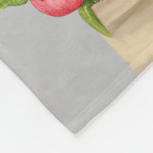 秋田犬バレンタインデーキスをするス フリースブランケット (角)