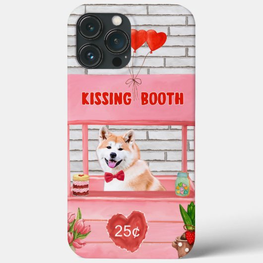 秋田犬バレンタインデーキスをするス Case-Mate iPhoneケース (裏面)