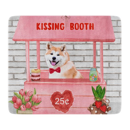 秋田犬バレンタインデーキスブース カッティングボード (正面)