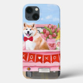 秋田犬バレンタインデートラックハート Case-Mate iPhoneケース (裏面)