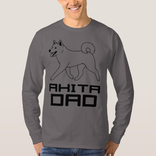 秋田犬パパTシャツ Tシャツ (正面)