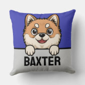 秋田犬パーソナライズされた秋田犬愛犬家 クッション (裏面)