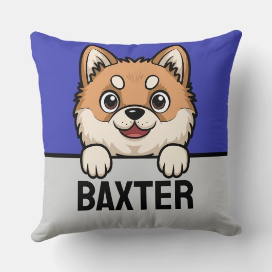 秋田犬パーソナライズされた秋田犬愛犬家 クッション (裏面)