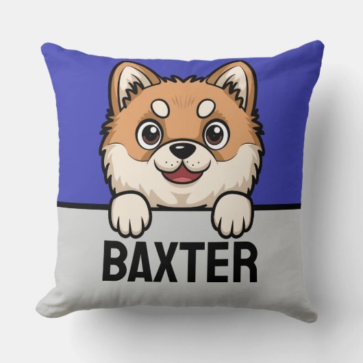 秋田犬パーソナライズされた秋田犬愛犬家 クッション (正面)