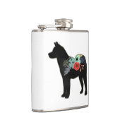 秋田犬ブリードボホフローラシルエット フラスク (右)