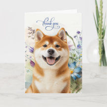 秋田犬ワイルドフラワーガーデンブランケット