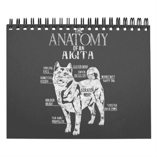 秋田犬好き|秋田クール解剖用クロス カレンダー (カバー)
