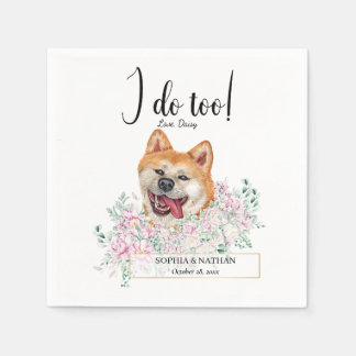秋田犬結婚のカクテルナプキン スタンダードカクテルナプキン