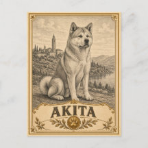 秋田犬、アンティークな遺産の犬