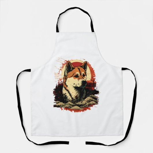 秋田犬 エプロン (正面)