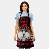 秋田犬 エプロン (着用した状態)