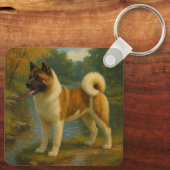 秋田犬 キーホルダー (裏面)