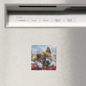 秋田犬 クリスマス マグネット (インサイチュ (食洗機))
