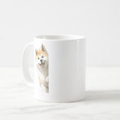 秋田犬 コーヒーマグカップ (正面左)