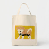 秋田犬 トートバッグ (正面)