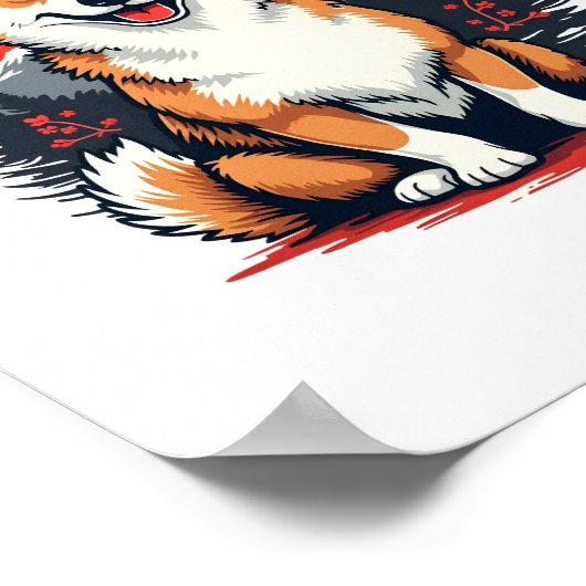 秋田犬 ポスター (角)