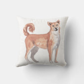 秋田犬 水彩画 アート クッション (裏面)