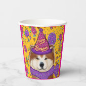 秋田犬 紙コップ (正面)