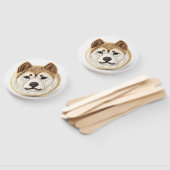秋田犬 3Dインスパイアードデザイン ハンドファン (組立なし)