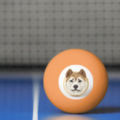 秋田犬 3Dインスパイアードデザイン 卓球ボール (ネット)