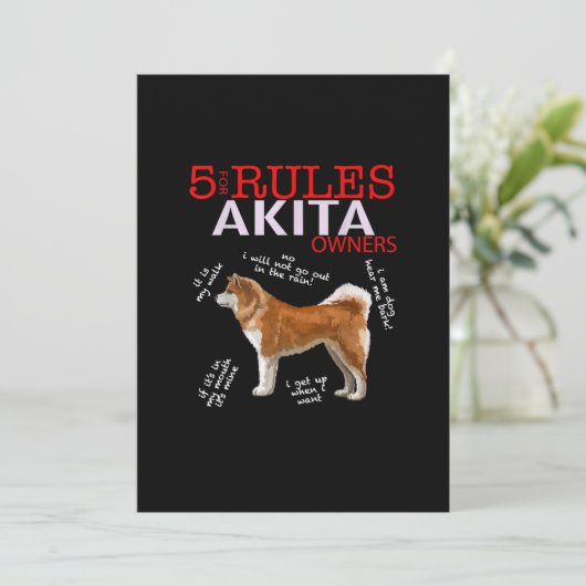 秋田犬| 5ルール秋田犬のオーナー サンキューカード (スタンド正面)